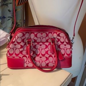 Vintage Coach red handbag